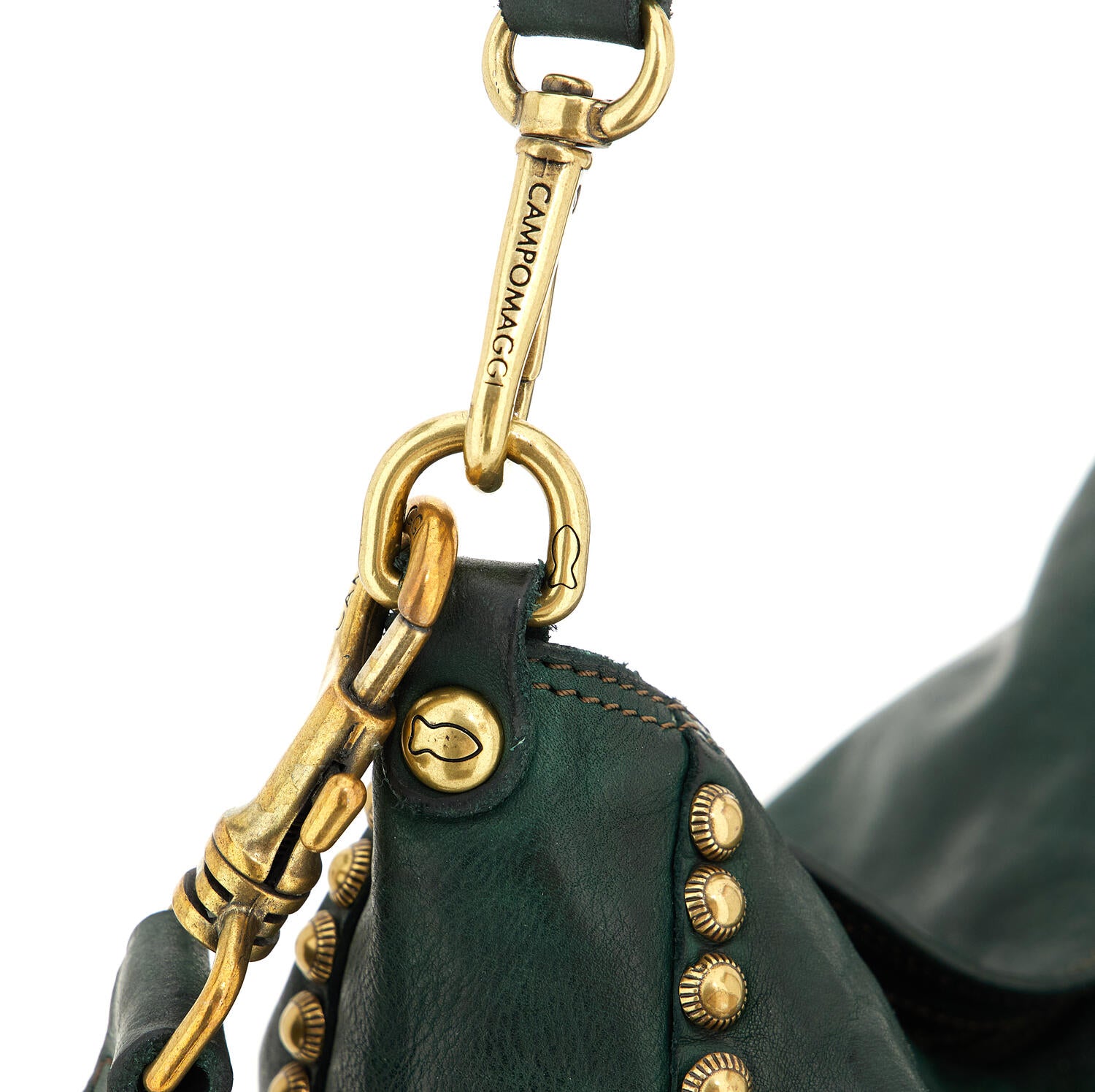 Cowhide skuldertaske - Green Bottle